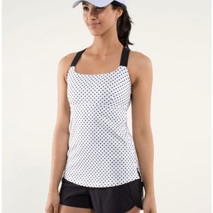 lululemon Polka dot Track and Train top size 6
